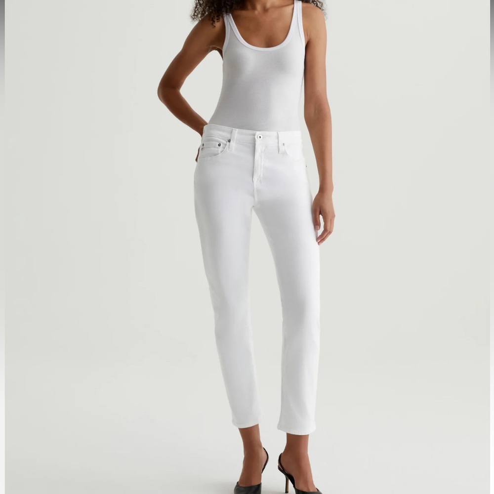 AG-ED Slouchy Slim Ex Boyfriend White Jean